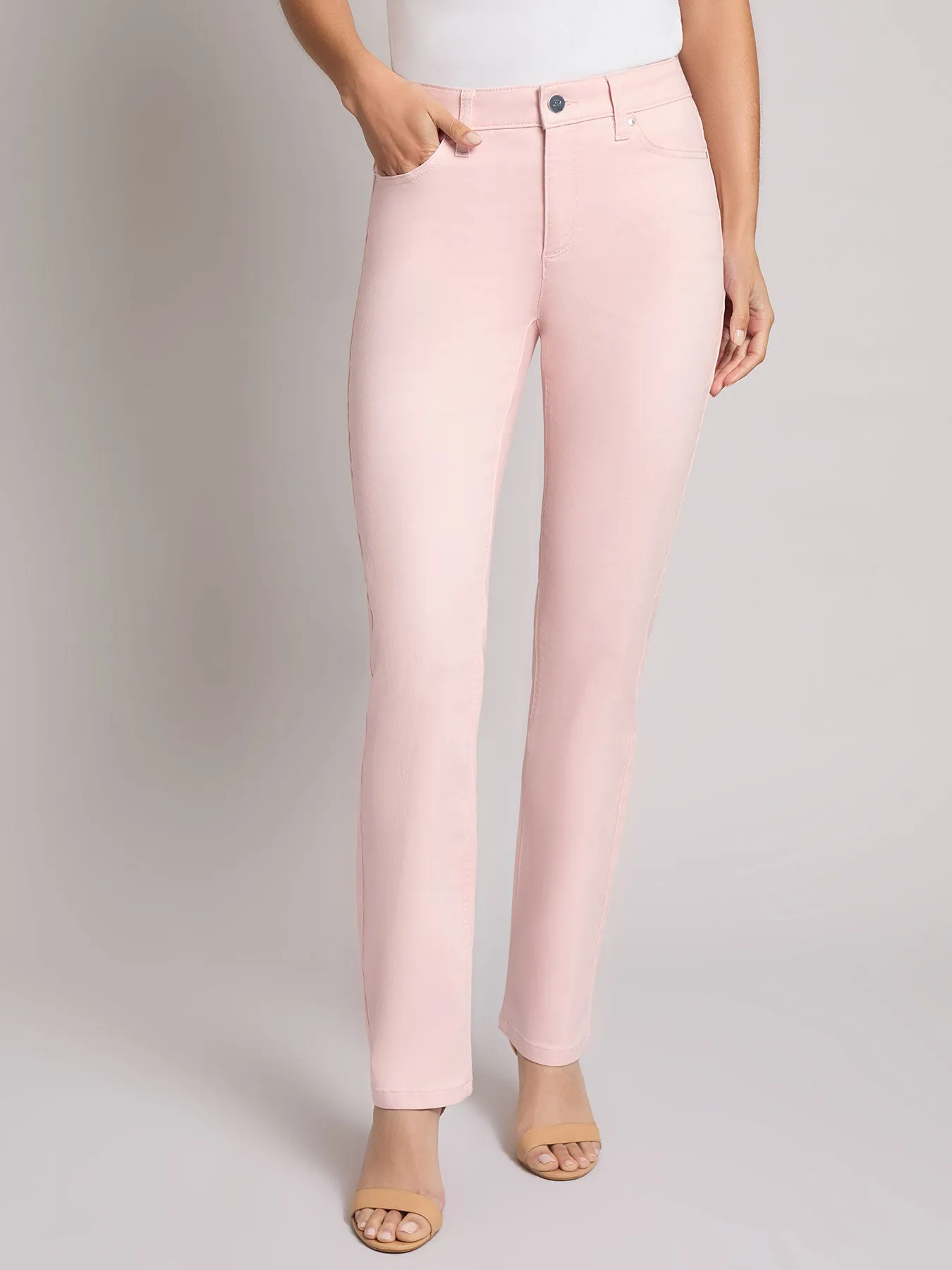 Lexington Straight Leg Jeans, Petal Pink sold by Jones New York