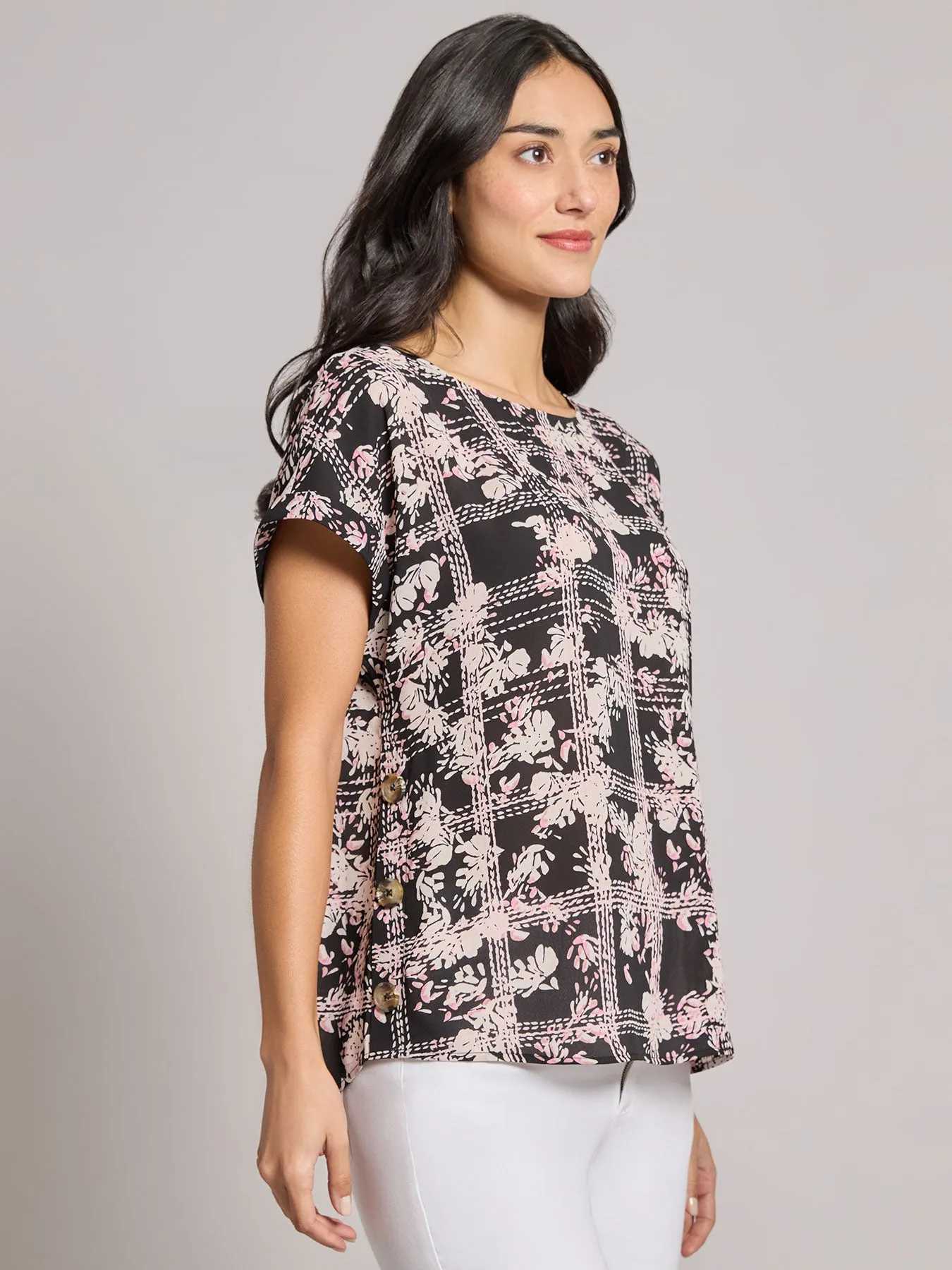 Button Detail Blouse, Crepe de Chine sold by Jones New York product image thumbnail 2
