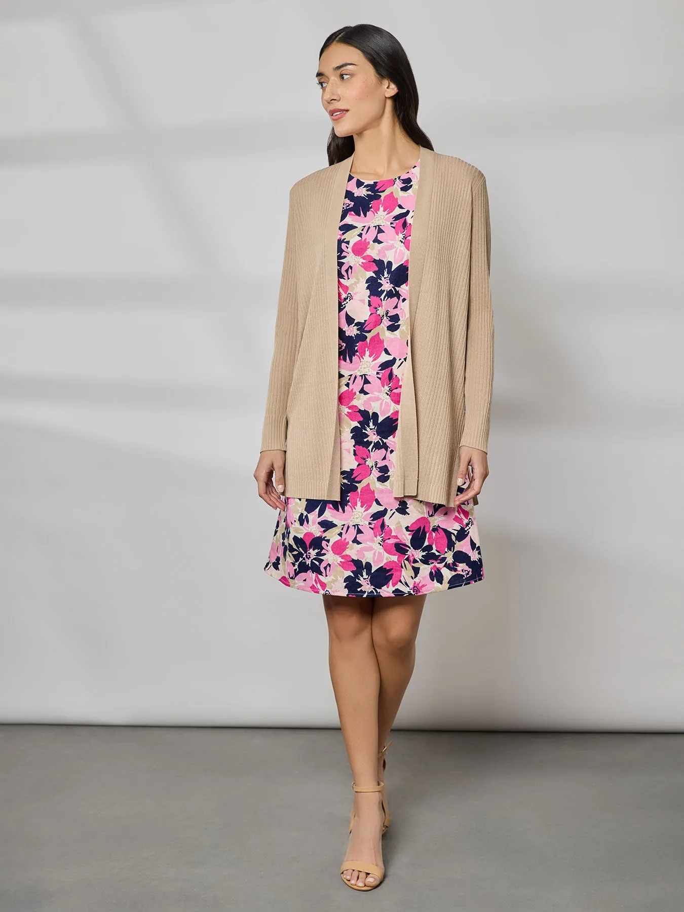 Cap Sleeve Swing Dress, Linen Blend sold by Jones New York product image thumbnail 4