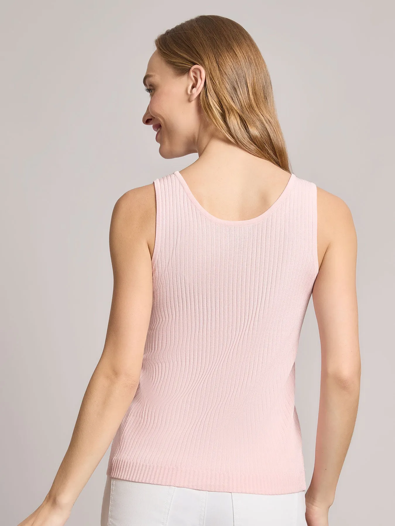 Sutton Scoop Neck Tank Top sold by Jones New York product image thumbnail 3