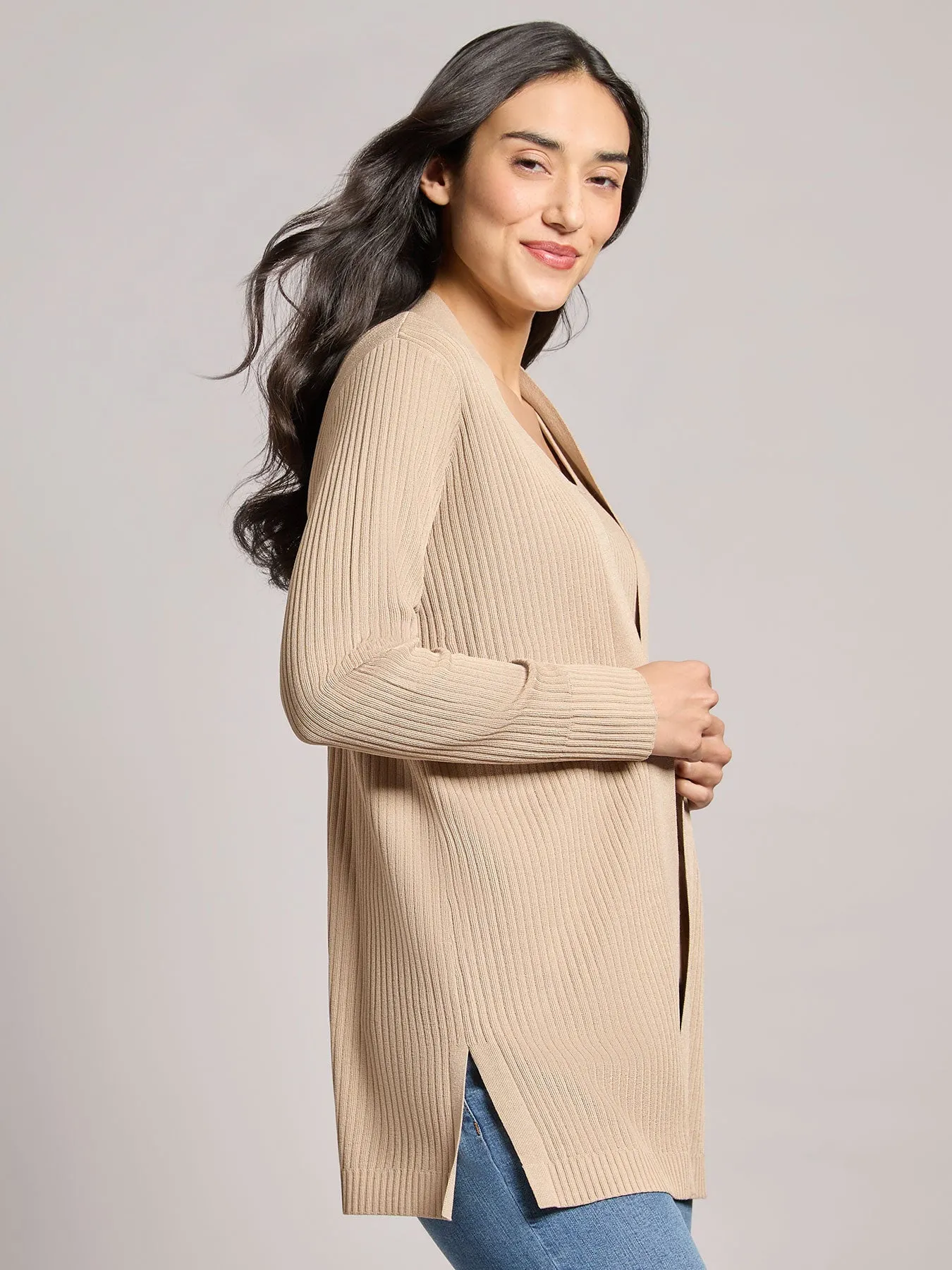 Petite Open Front Sutton Cardigan sold by Jones New York product image thumbnail 2