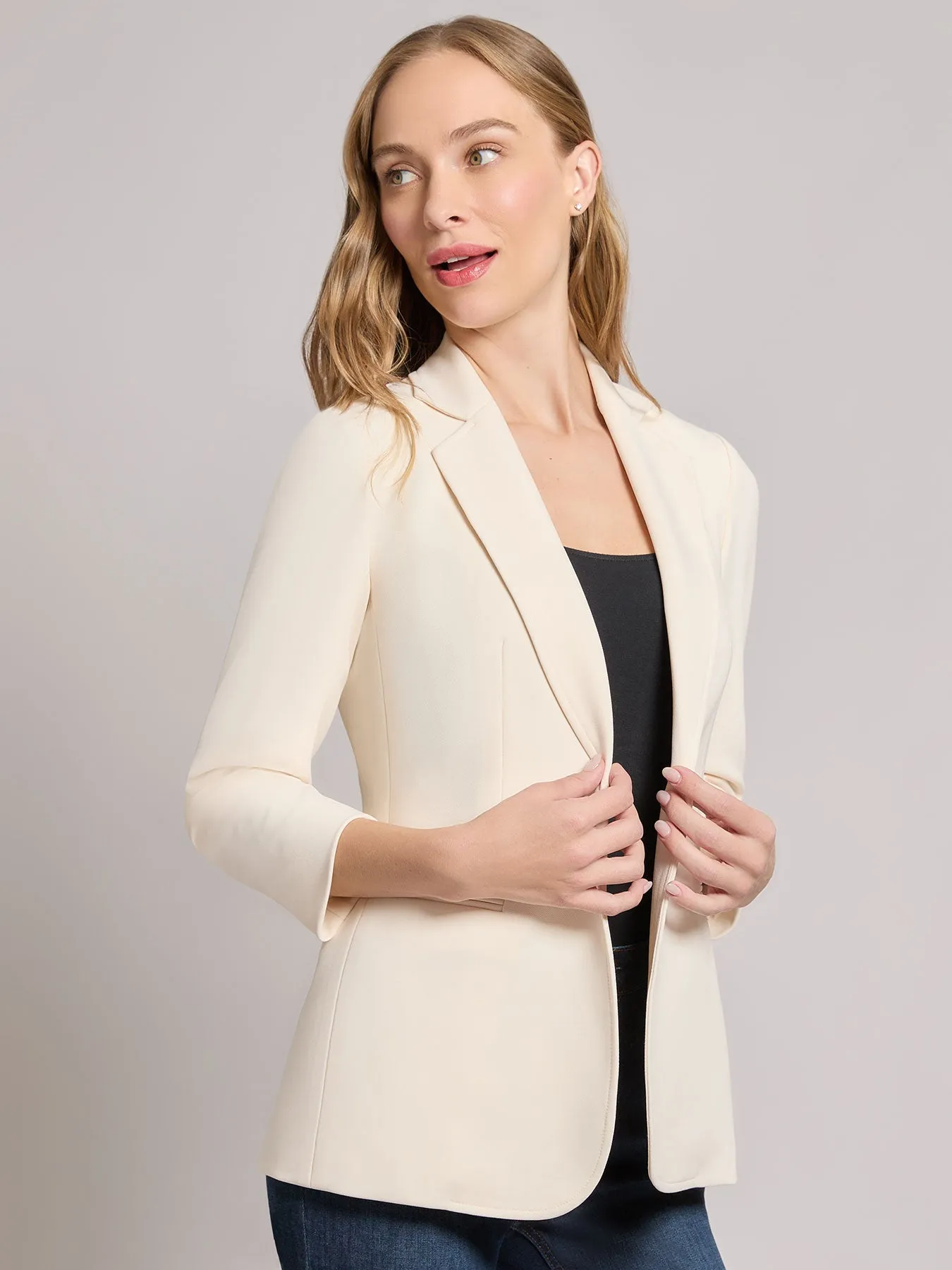 Notch Collar Scrunch Sleeve Jacket sold by Jones New York product image thumbnail 2