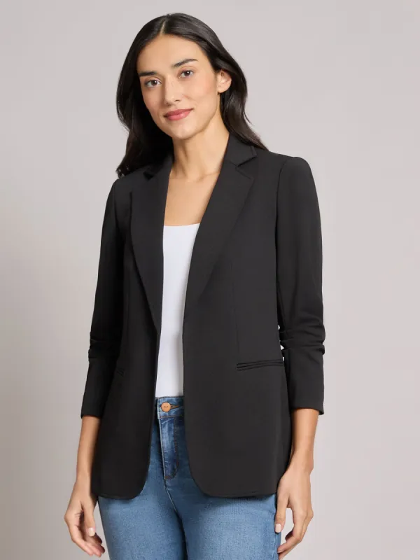 Notch Collar Scrunch Sleeve Jacket sold by Jones New York