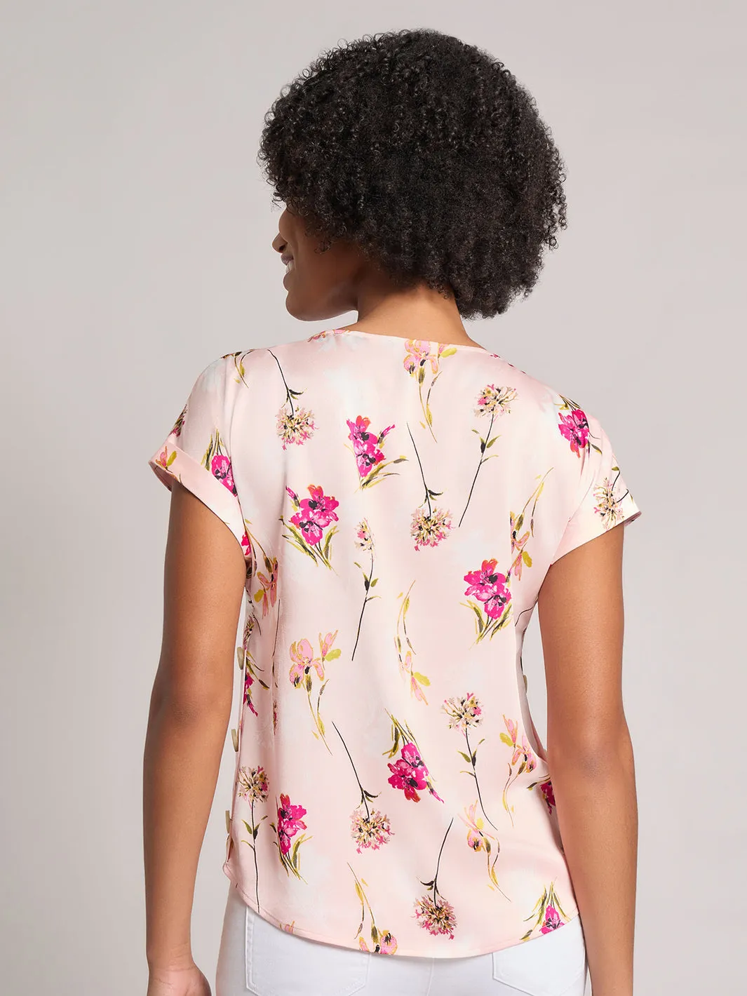 Button Detail Blouse, Hammered Satin sold by Jones New York product image thumbnail 3