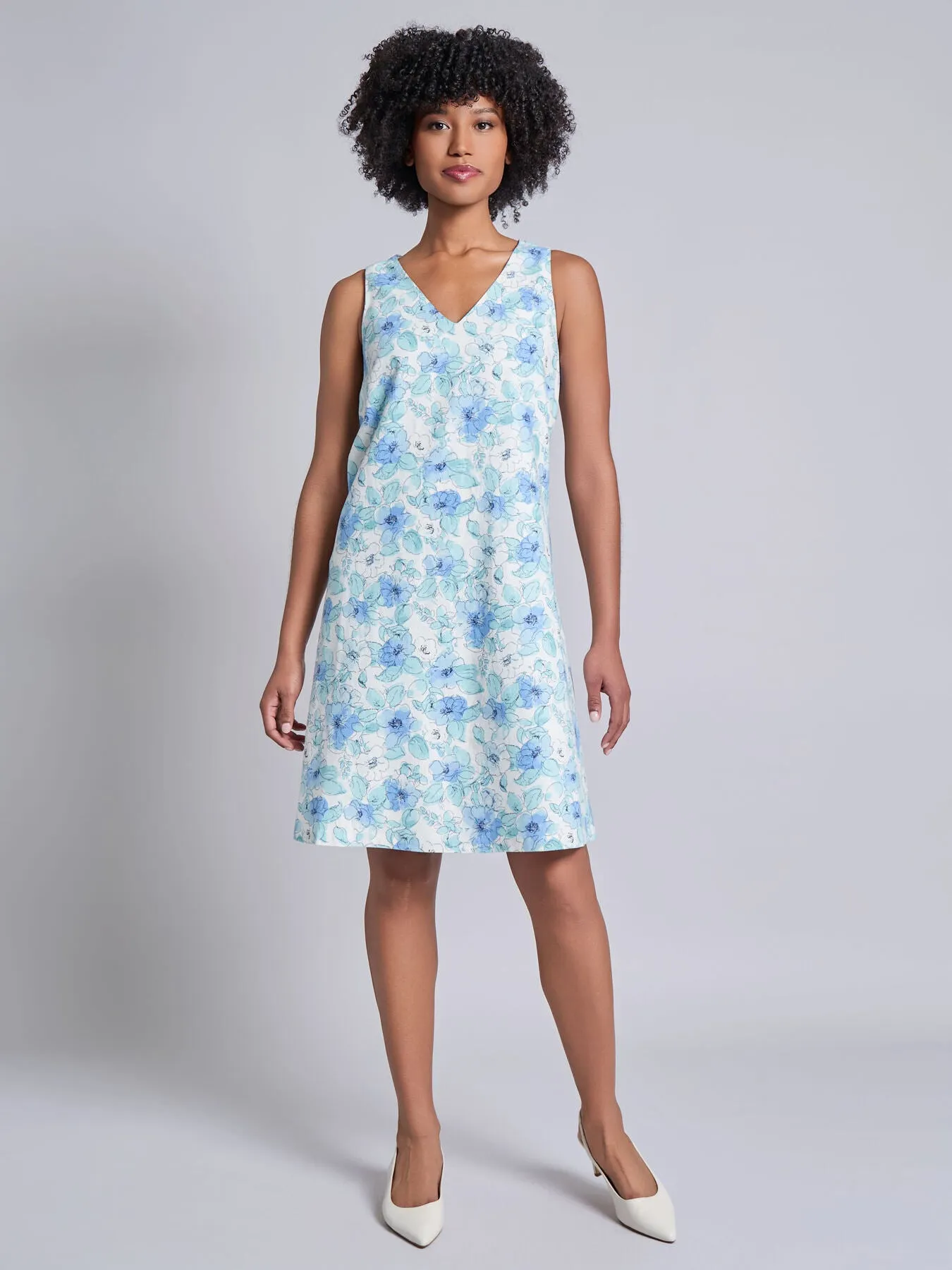 Plus Gina V-Neck Knee Length Dress sold by Jones New York product image thumbnail 2