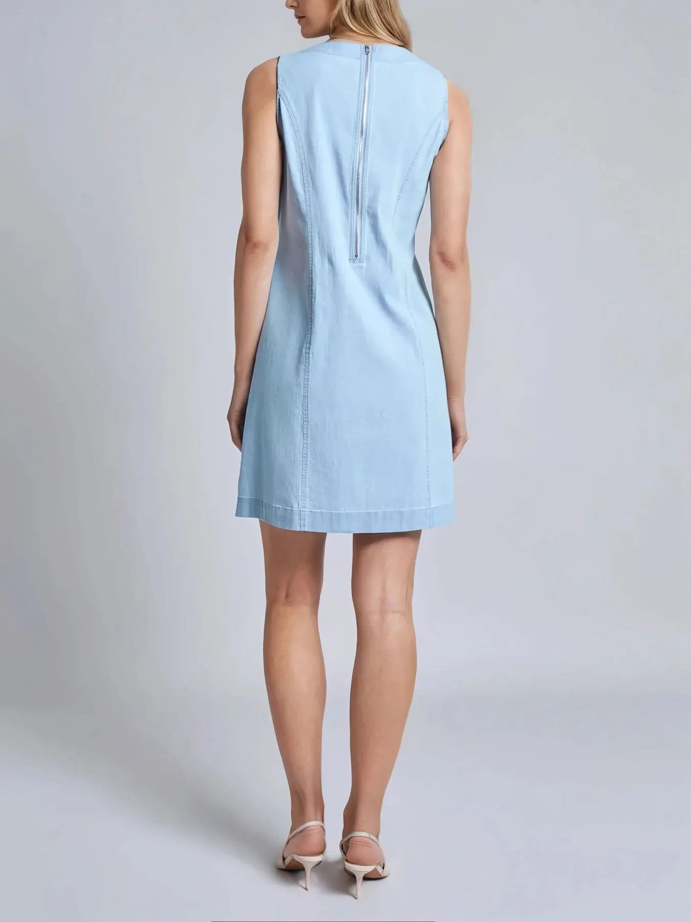 Petite Stretch Denim Shift Dress sold by Jones New York product image thumbnail 3