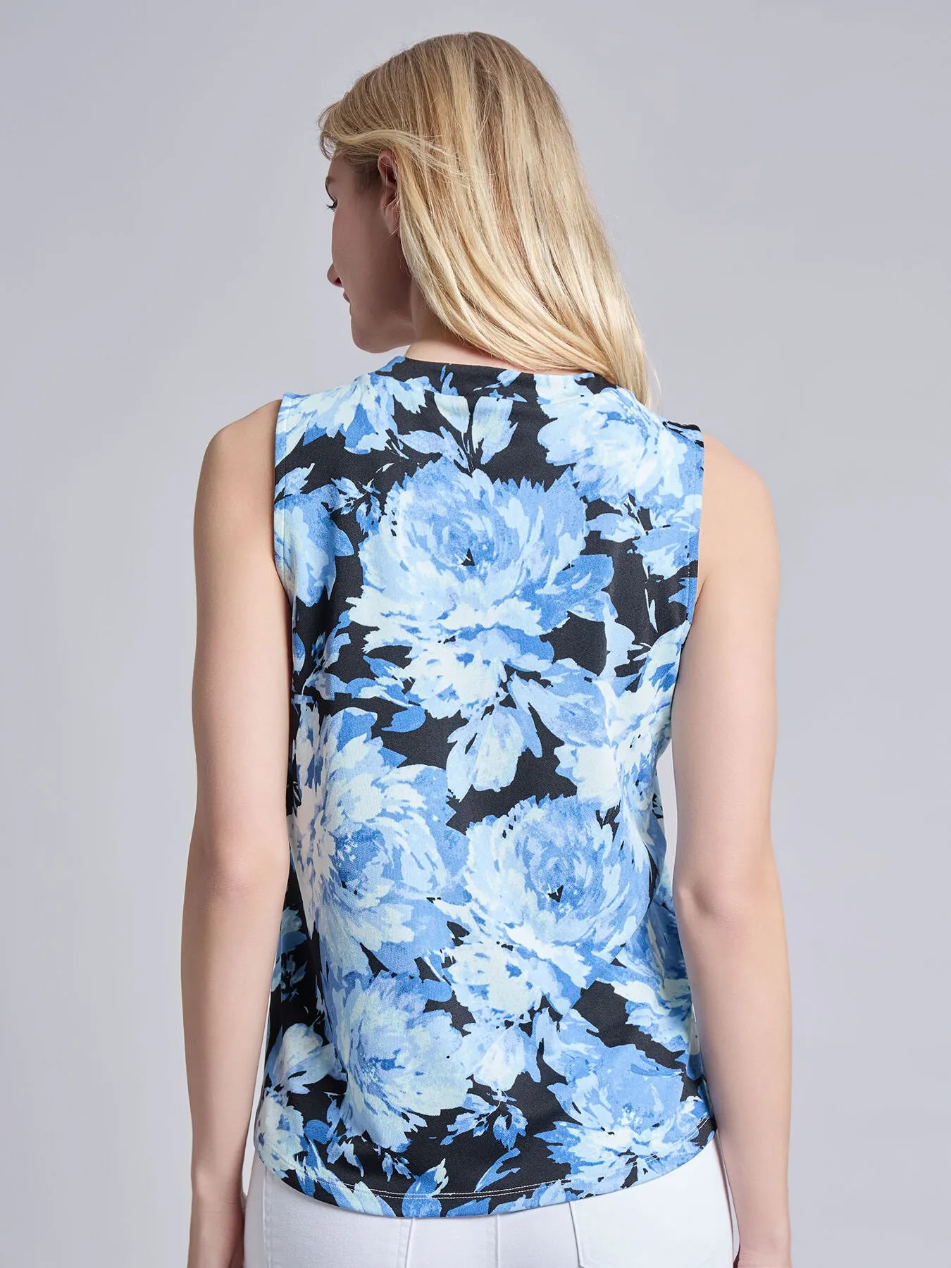 Sleeveless V-Neck Pleat Front Blouse sold by Jones New York product image thumbnail 3