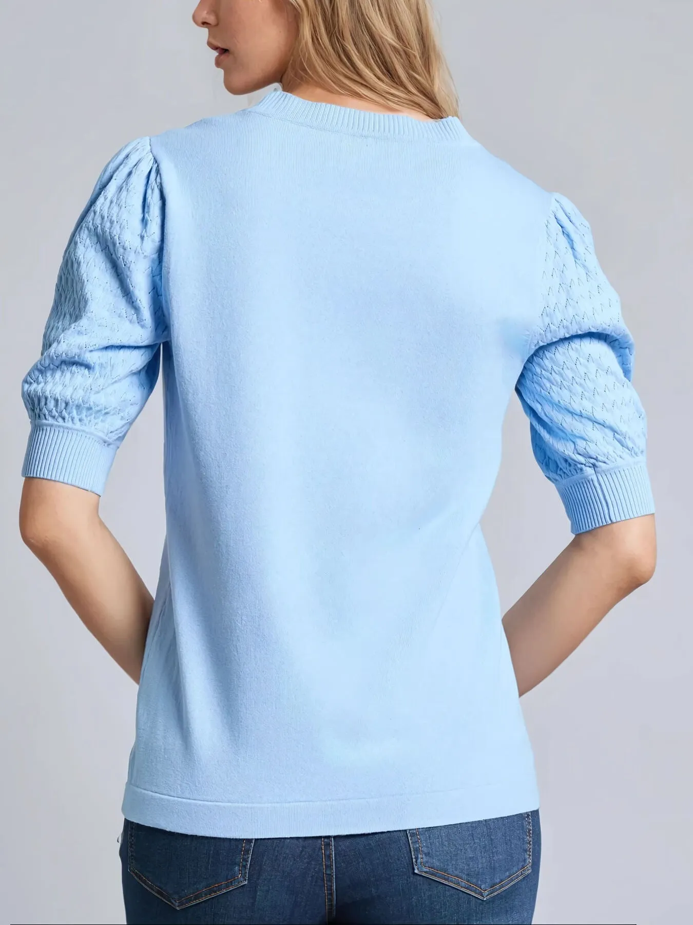 Stitch Puff Sleeve Top sold by Jones New York product image thumbnail 3