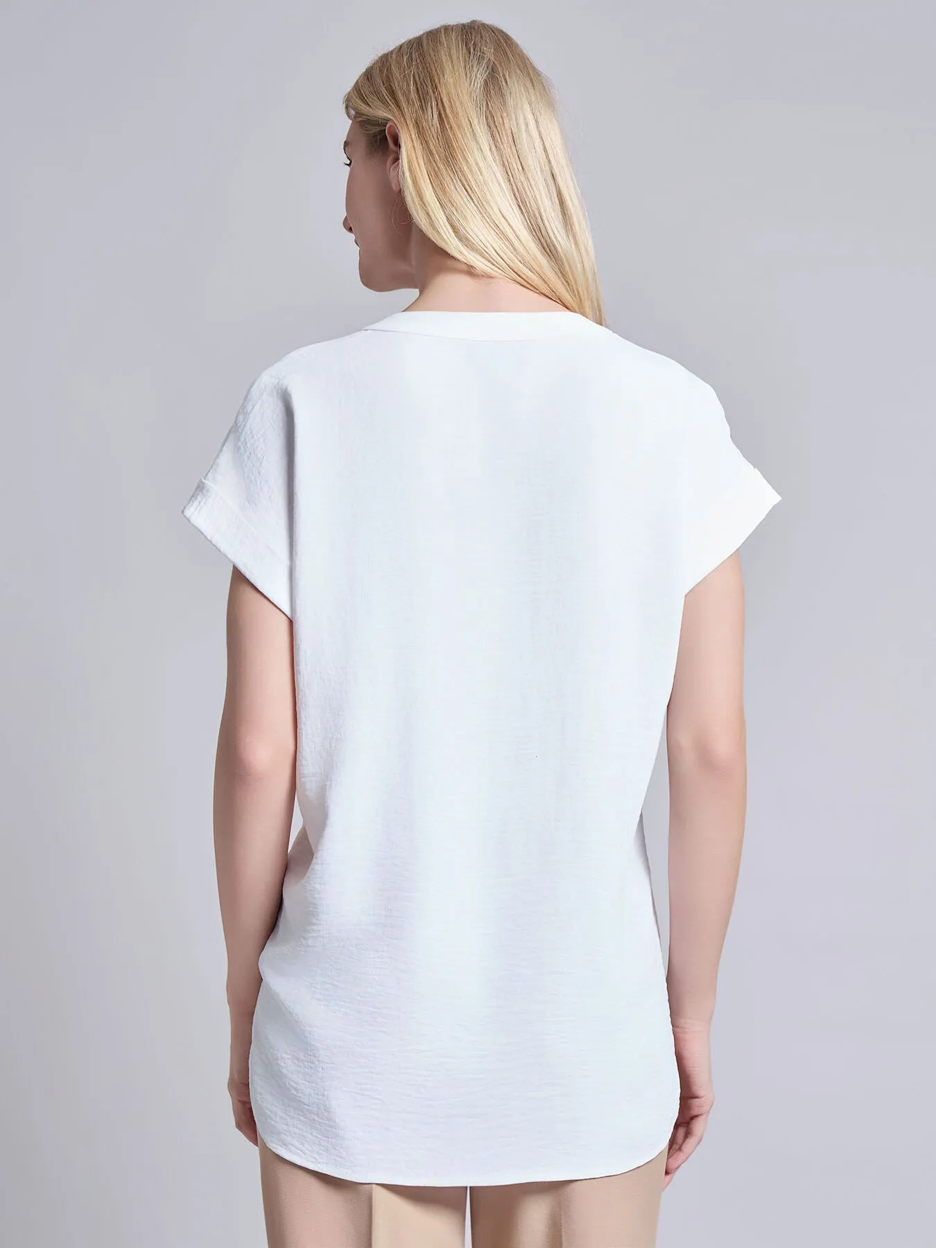 Split Neck Cap Sleeve Blouse sold by Jones New York product image thumbnail 4