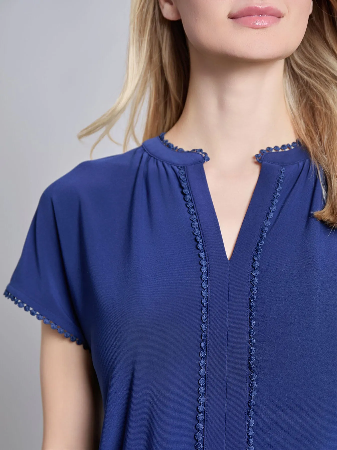Petite Split Neck Top sold by Jones New York product image thumbnail 3