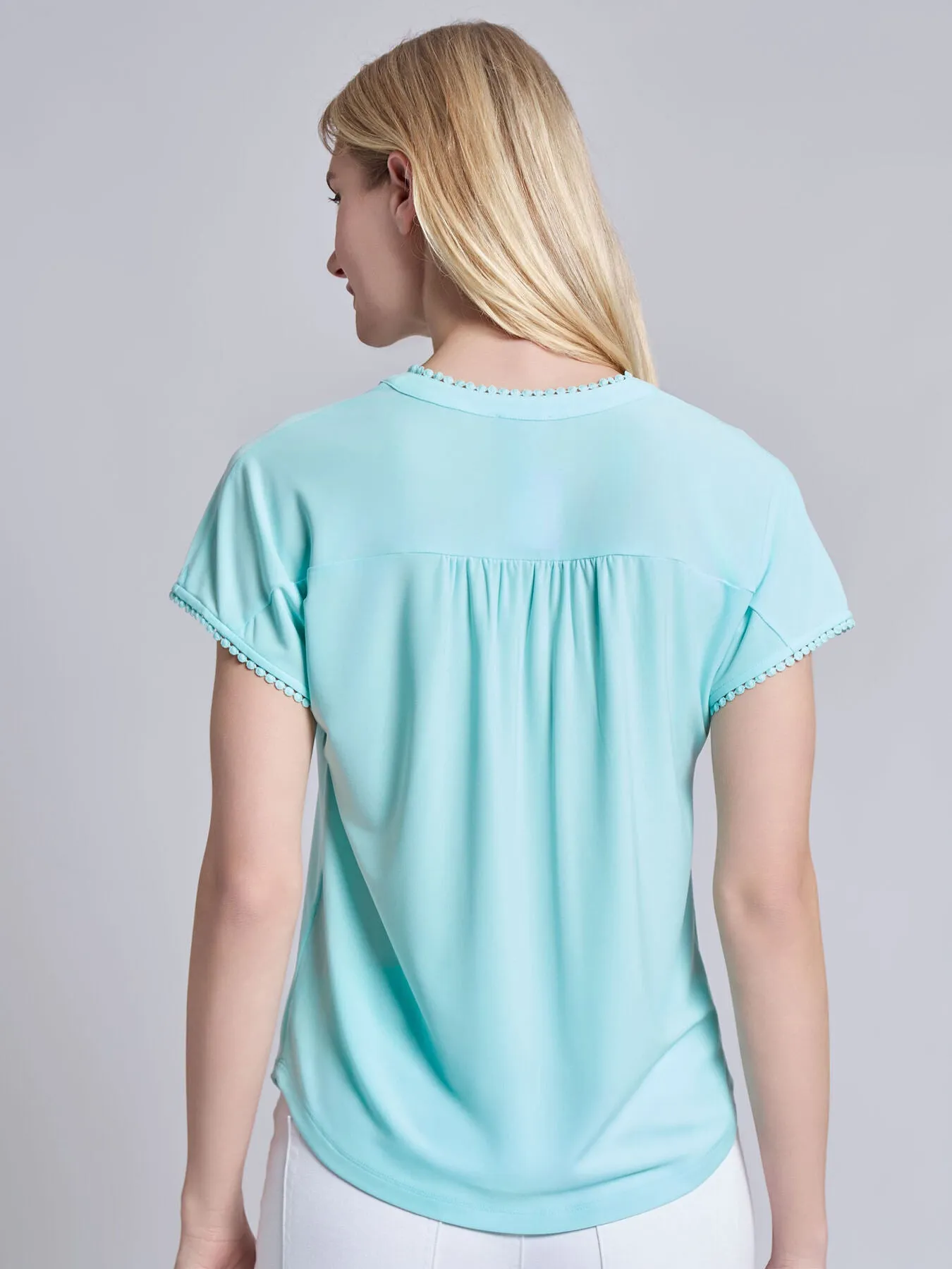 Petite Split Neck Top sold by Jones New York product image thumbnail 3