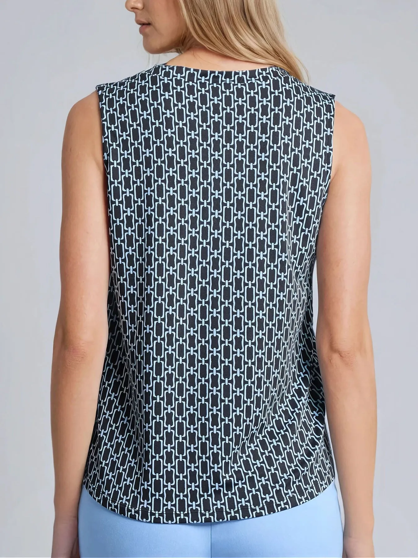 Sleeveless V-Neck Pleat Front Blouse sold by Jones New York product image thumbnail 3