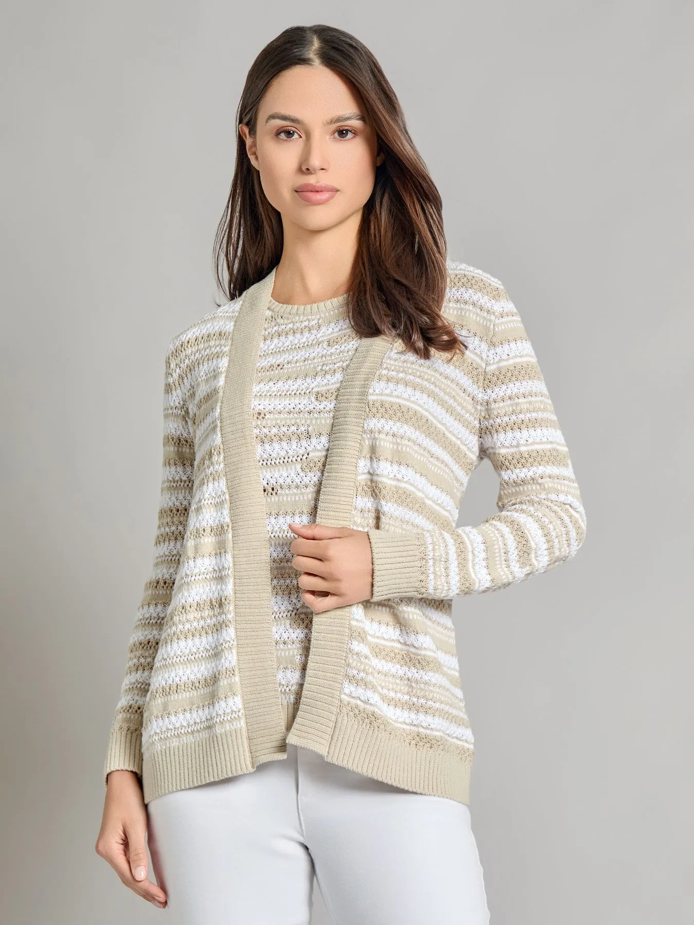 Open Front Textured Knit Cardigan sold by Jones New York