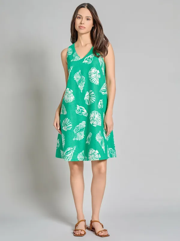 Gina Sleeveless Trapeze Dress, Linen Blend sold by Jones New York