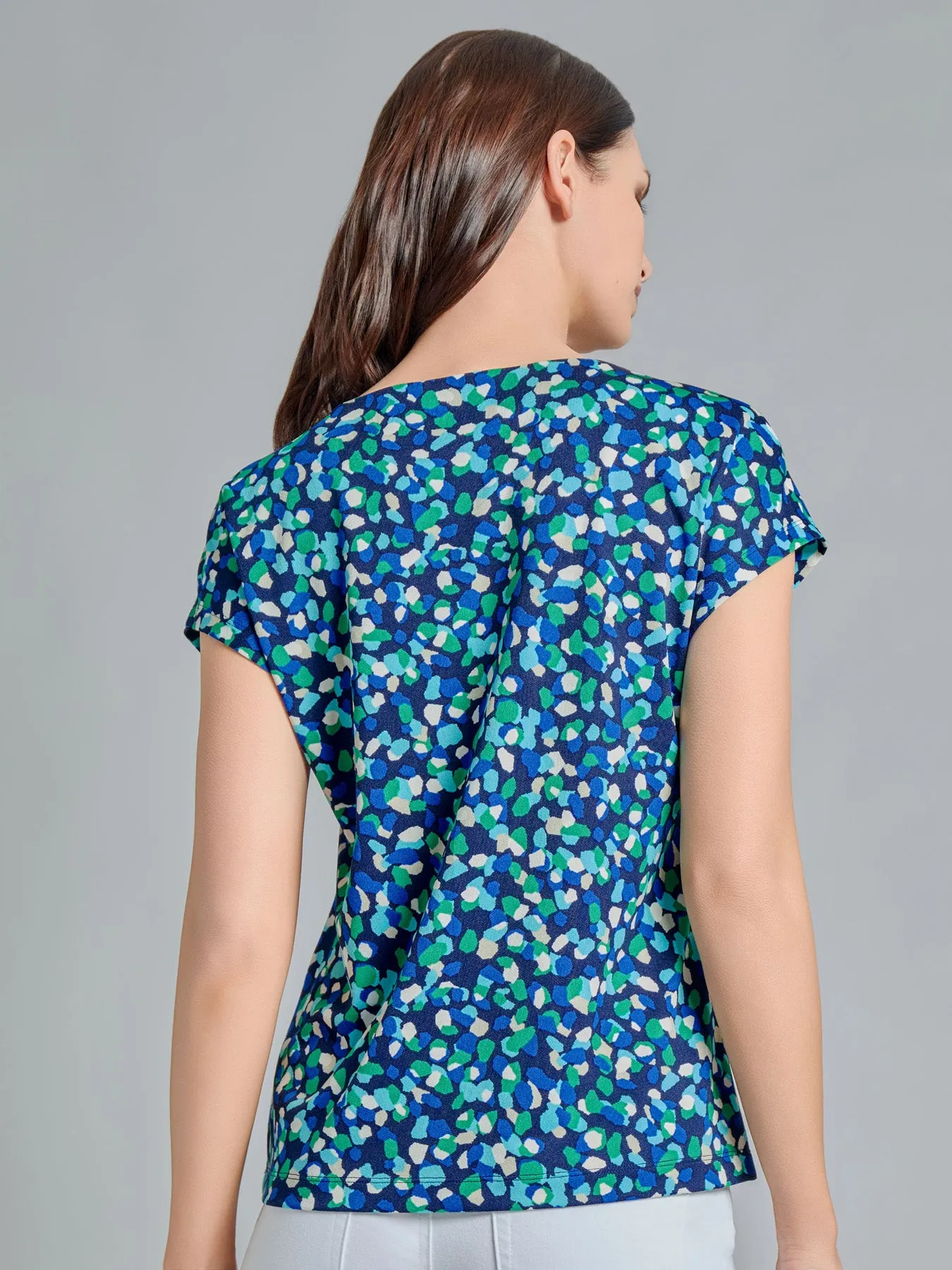 Drop Shoulder Keyhole Neckline Top sold by Jones New York product image thumbnail 3