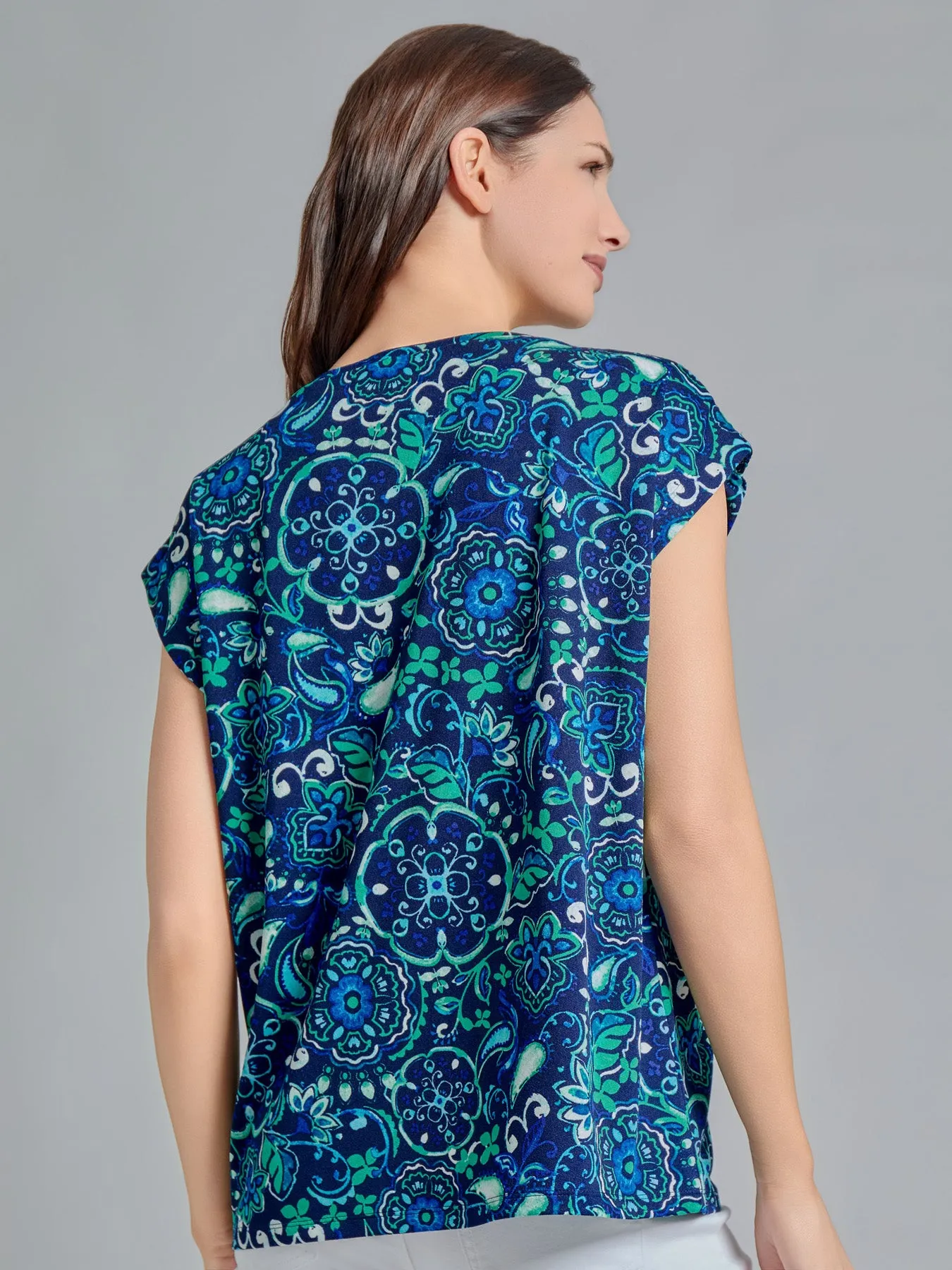 Shirred Shoulder Top sold by Jones New York product image thumbnail 3