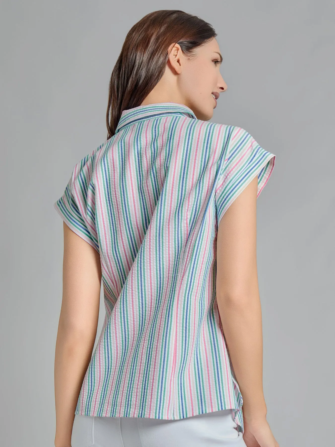 Button-Front Side Tie Blouse sold by Jones New York product image thumbnail 4