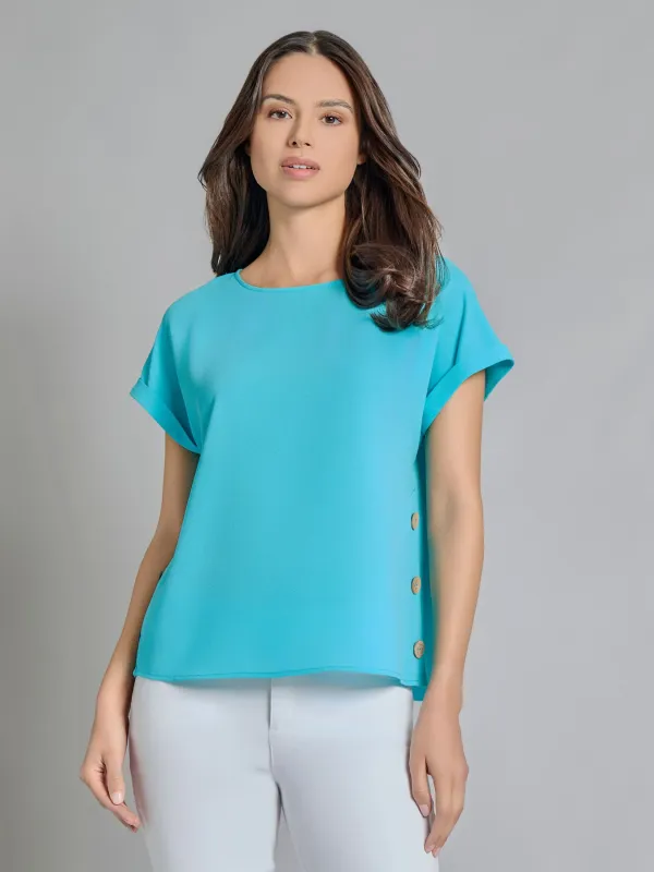 Button Detail Blouse, Jasper Crepe sold by Jones New York