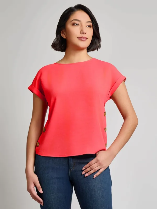 Button Detail Blouse, Jasper Crepe sold by Jones New York