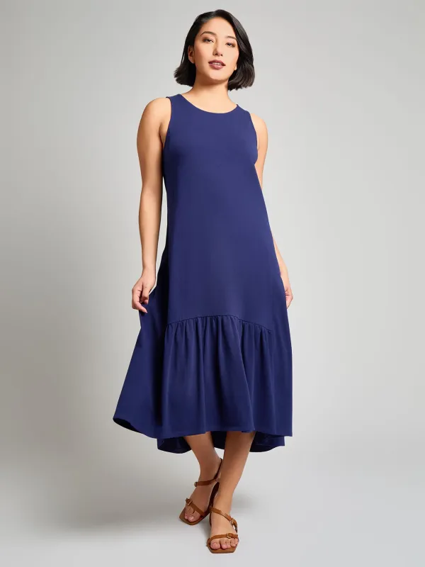 High Low Flounce Dress, Stretch Cotton Blend sold by Jones New York