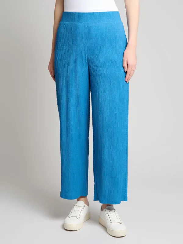 Petite Pull-On Textured Wide Leg Cropped Pant made by Jones New York