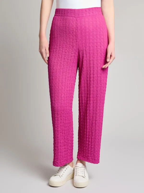 Petite Pull-On Textured Wide Leg Cropped Pant made by Jones New York