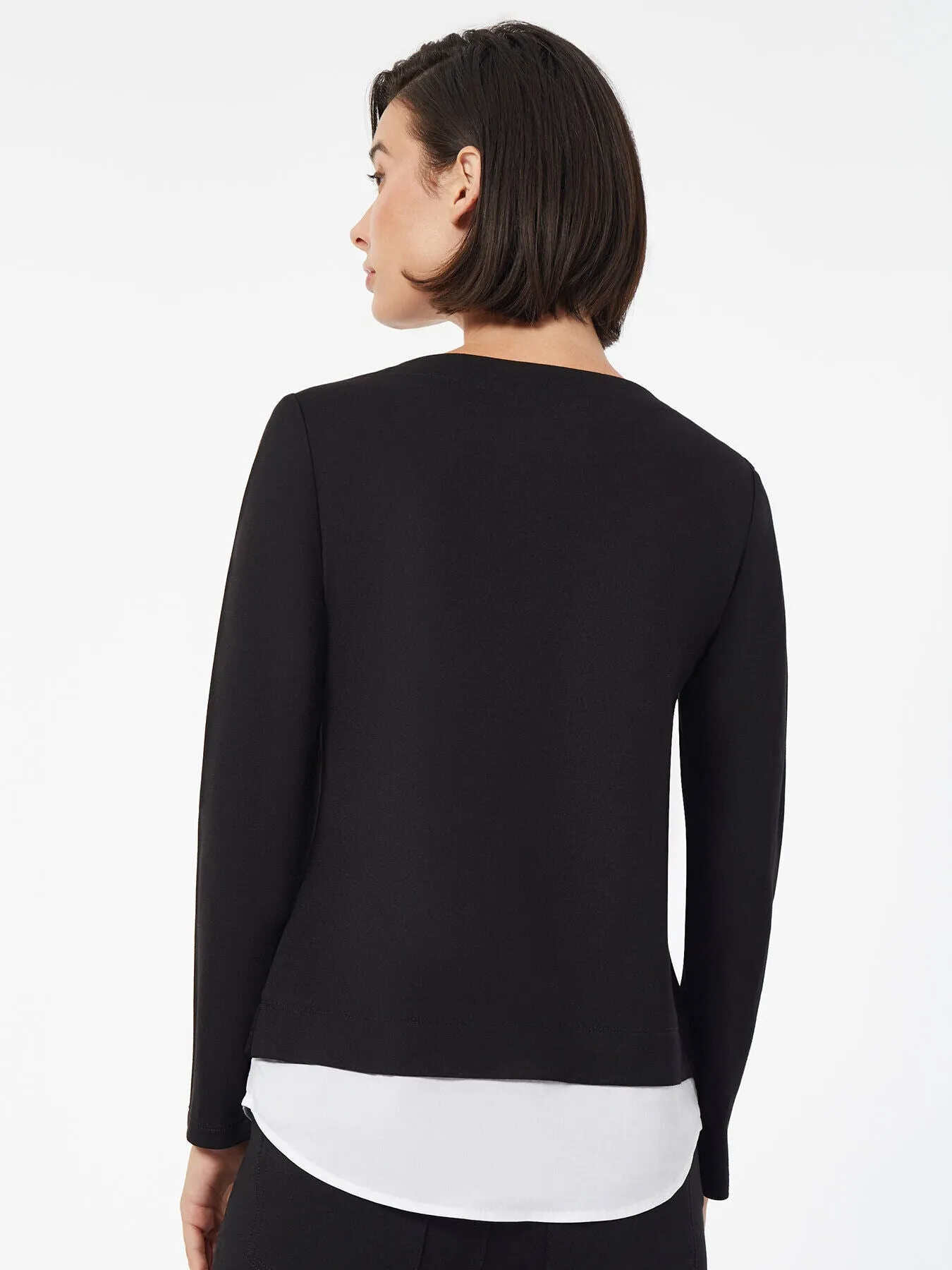Button-Shoulder Two-Fer Serenity Knit Top sold by Jones New York product image thumbnail 3