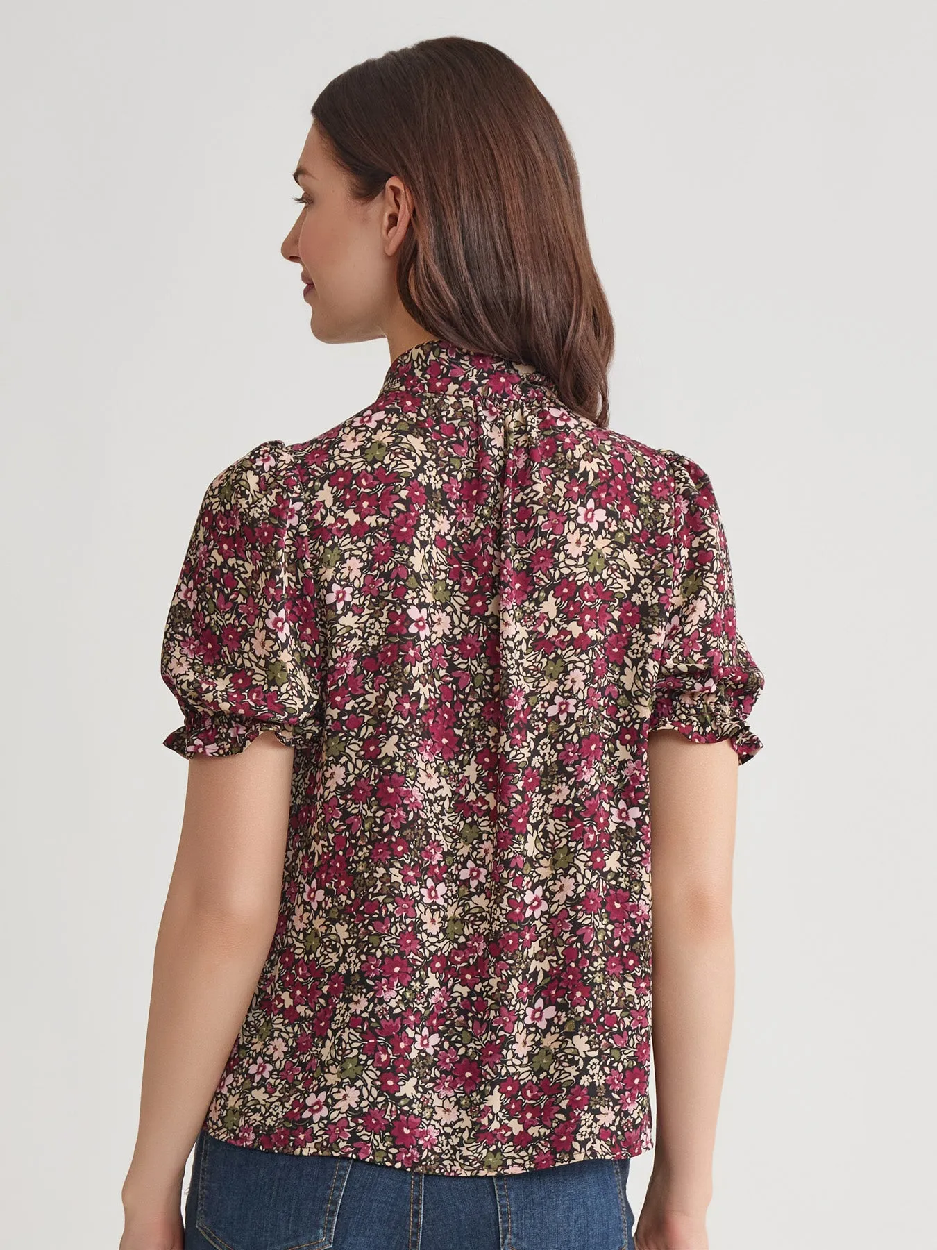 Plus Puff Sleeve Tie Neck Shirt sold by Jones New York product image thumbnail 4