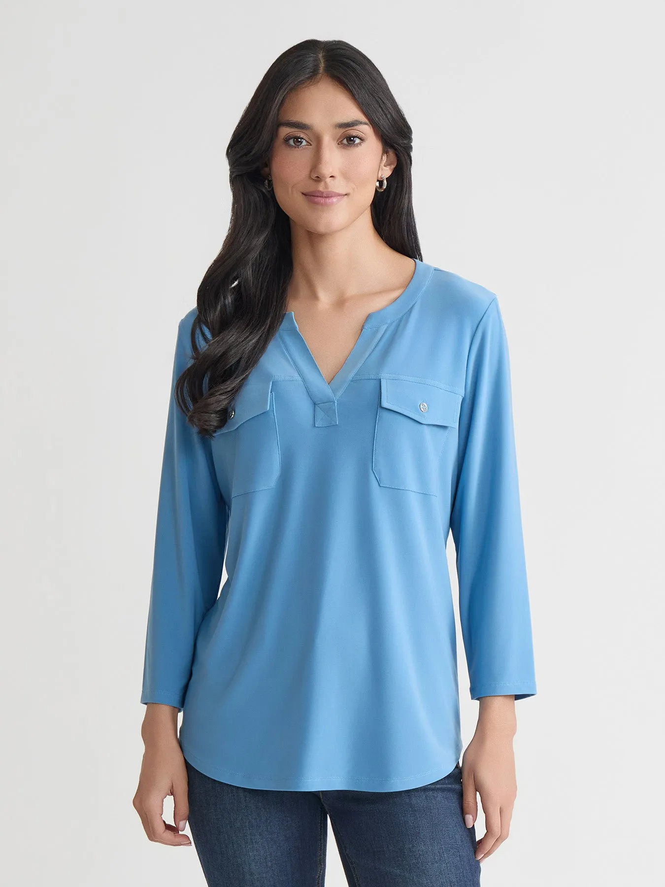 Petite Quarter Sleeve Top, Solid Everyday Knit sold by Jones New York