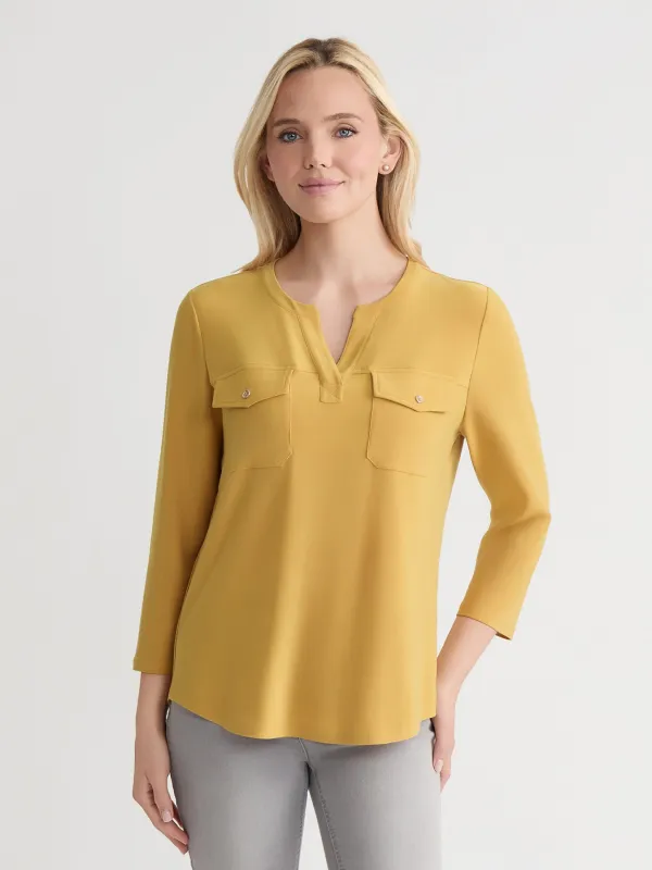Petite Quarter Sleeve Top, Solid Everyday Knit sold by Jones New York