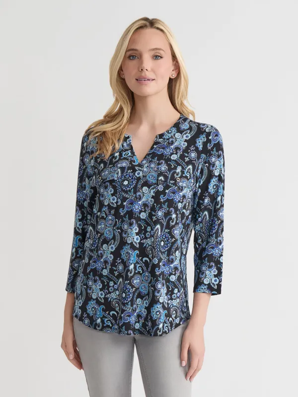 Quarter Sleeve Top, Printed Everyday Knit sold by Jones New York