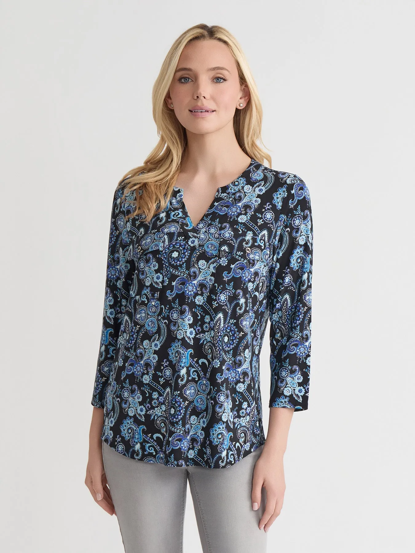 Quarter Sleeve Top, Printed Everyday Knit sold by Jones New York