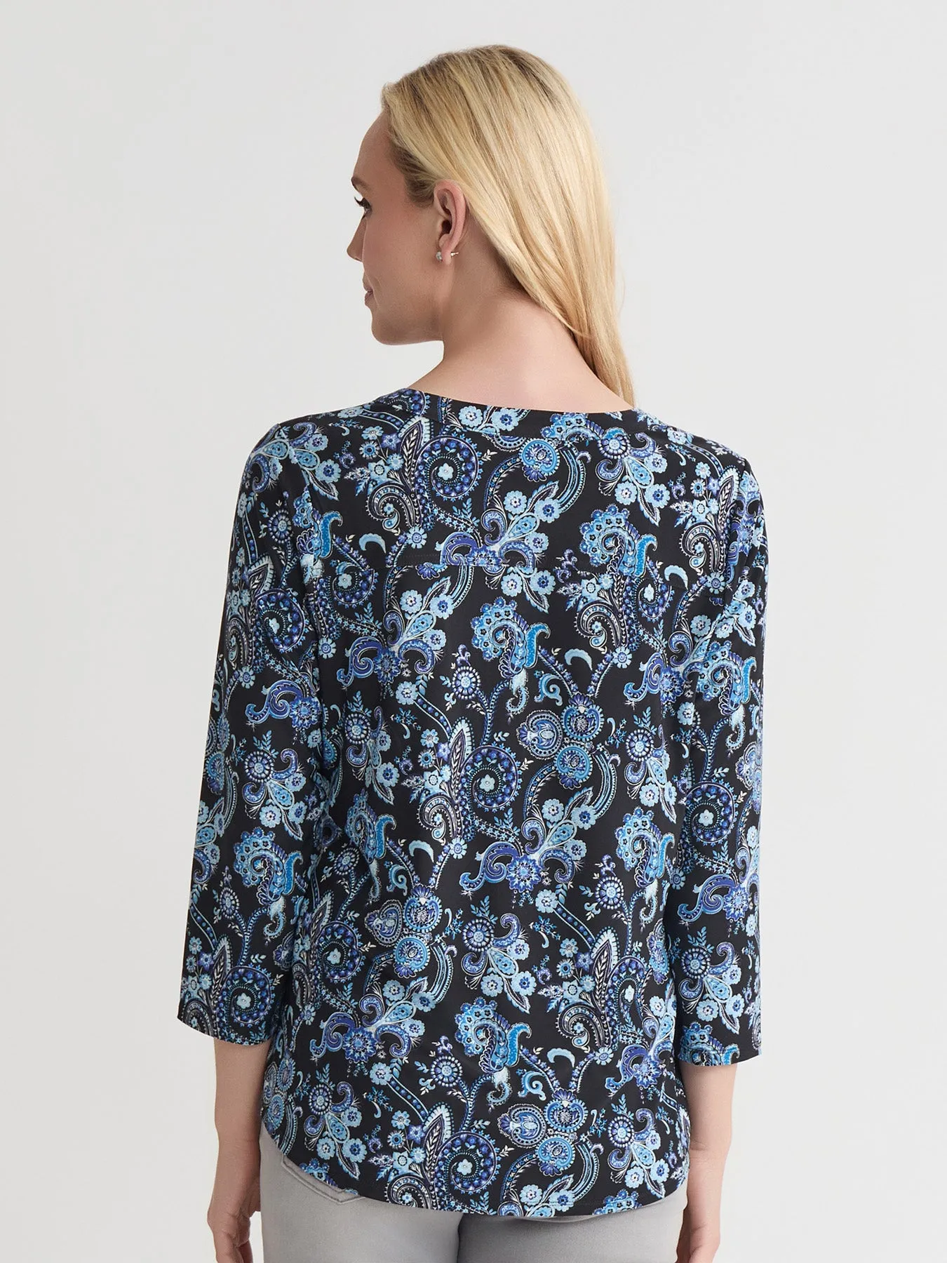Quarter Sleeve Top, Printed Everyday Knit sold by Jones New York product image thumbnail 4