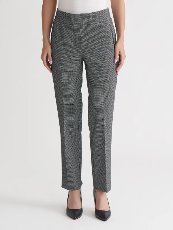 High Rise Wide Waistband Pants, Check Jacquard sold by Jones New York