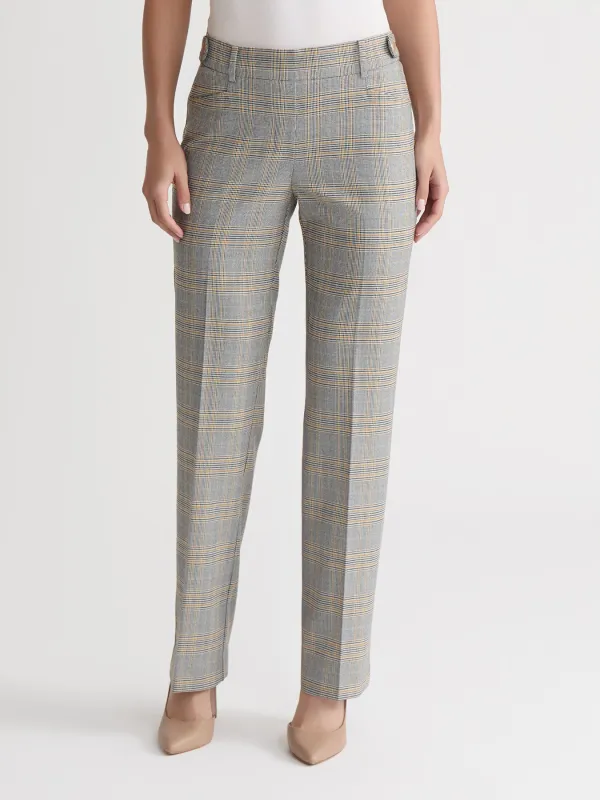 Pull On Button Tab Trouser, Glen Plaid sold by Jones New York