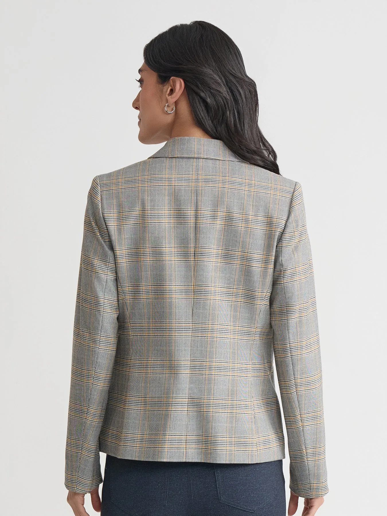 Faux Double Breasted Jacket, Glen Plaid sold by Jones New York product image thumbnail 5