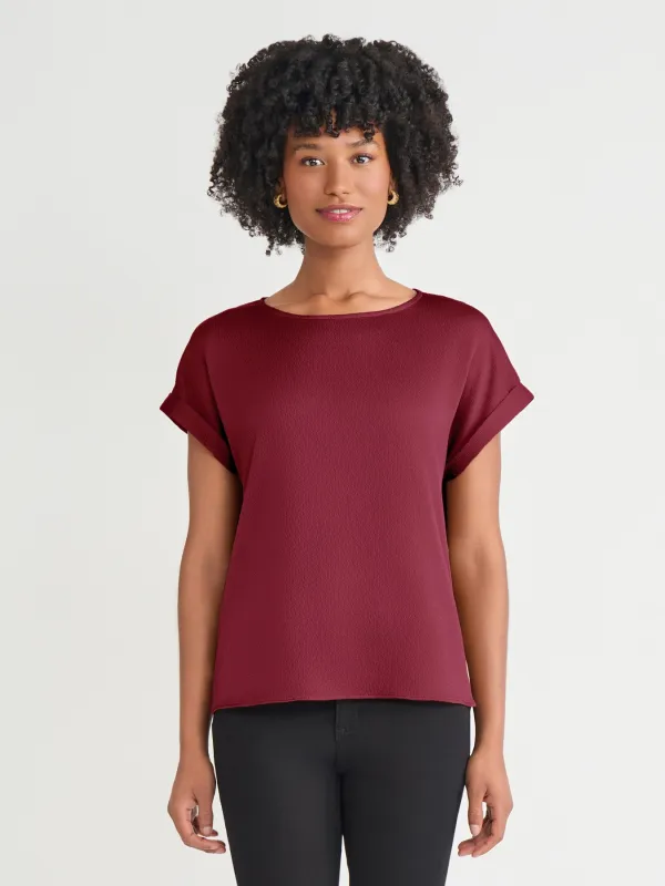 Petite Side Button Blouse, Jasper Crepe made by Jones New York