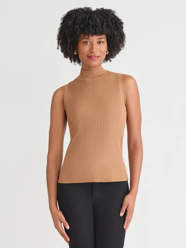 Sutton Mock Neck Tank Top sold by Jones New York