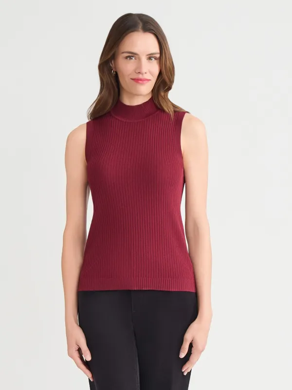 Sutton Mock Neck Tank Top sold by Jones New York