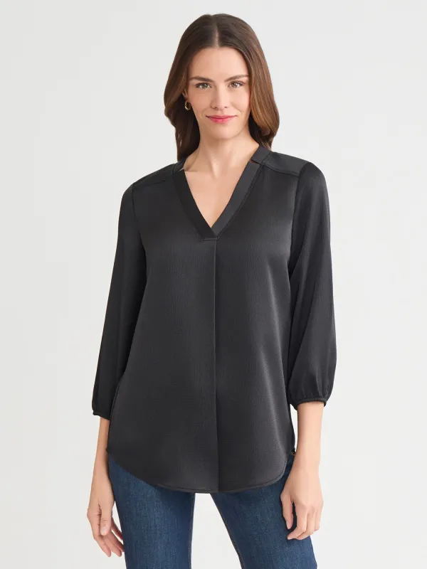 Kelly Blouse, Hammered Satin sold by Jones New York