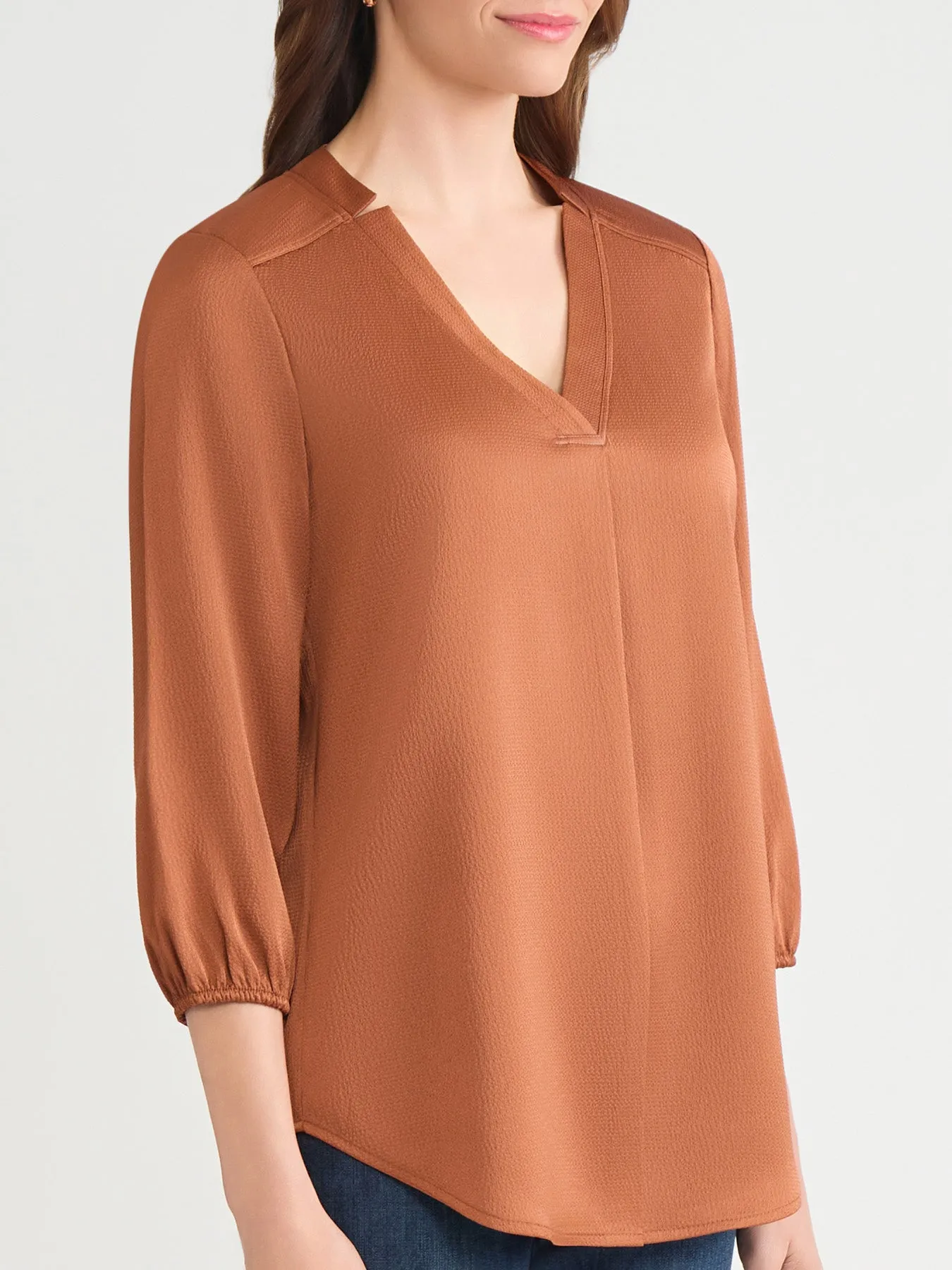 Plus Kelly Blouse, Hammered Satin sold by Jones New York product image thumbnail 3
