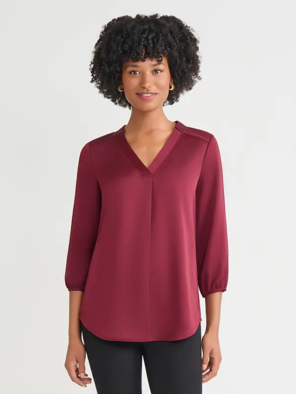 Plus Kelly Blouse, Hammered Satin sold by Jones New York
