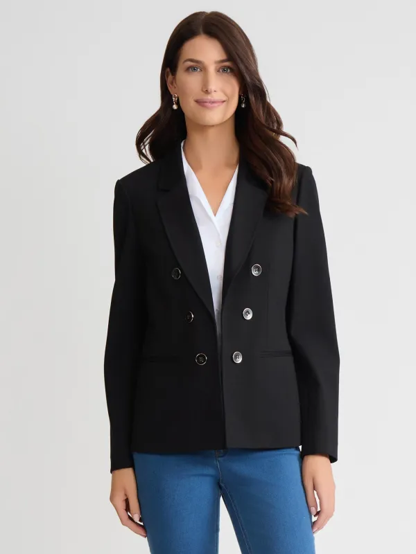 Faux Double Breasted Jacket, Modern Compression sold by Jones New York