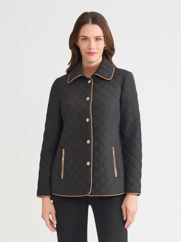 Plus Five-Button Quilted Jacket sold by Jones New York