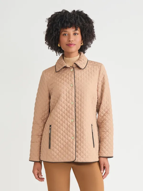 Plus Five-Button Quilted Jacket sold by Jones New York
