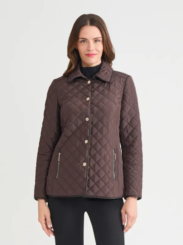 Plus Five-Button Quilted Jacket sold by Jones New York