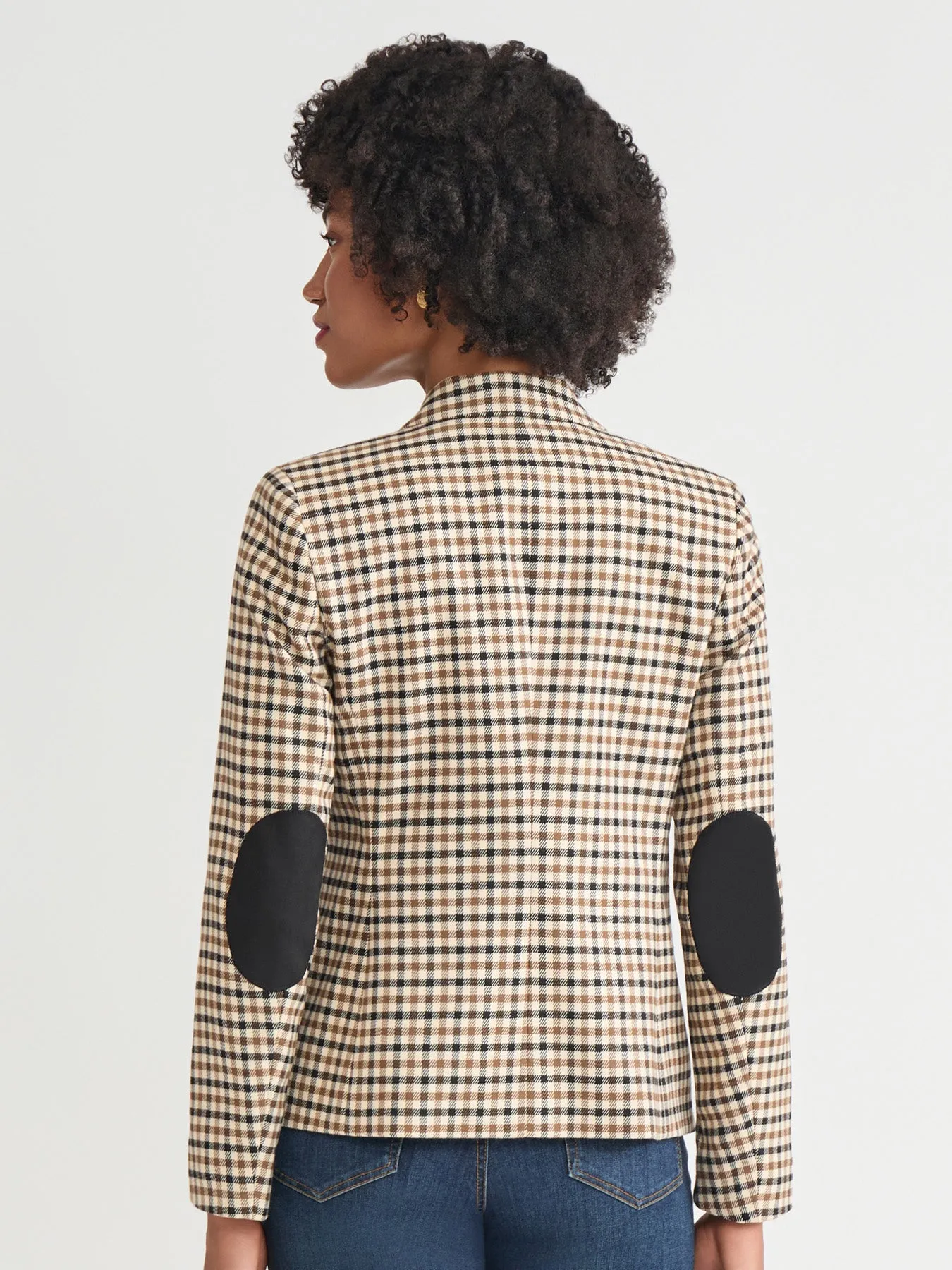 Faux Double Breasted Elbow Patch Blazer sold by Jones New York product image thumbnail 5