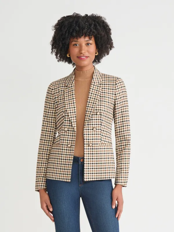 Plus Faux Double Breasted Elbow Patch Blazer sold by Jones New York