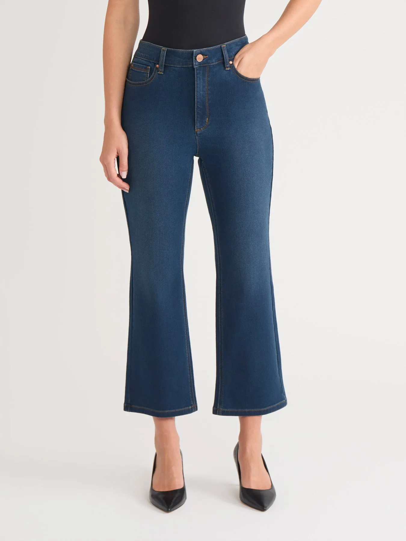 Lexington Cropped Kick Flare Jeans sold by Jones New York