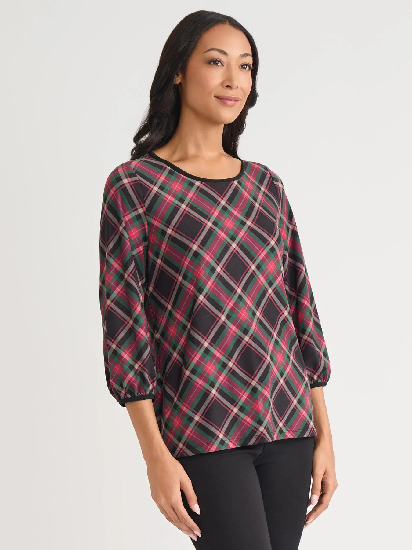 Puff Sleeve Crew Neck Top sold by Jones New York product image thumbnail 2